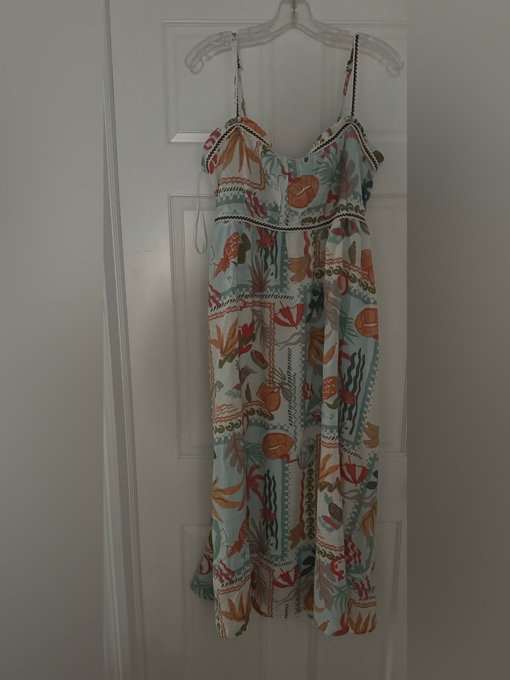 Blu Pepper Island print maxi dress size Large
